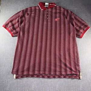 Detroit Red Wings‎ Shirt Mens XL Red NHL Hockey Cadre Athletic Polo Striped